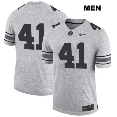 Men's NCAA Ohio State Buckeyes Hayden Jester #41 College Stitched No Name Authentic Nike Gray Football Jersey GG20Y75PC